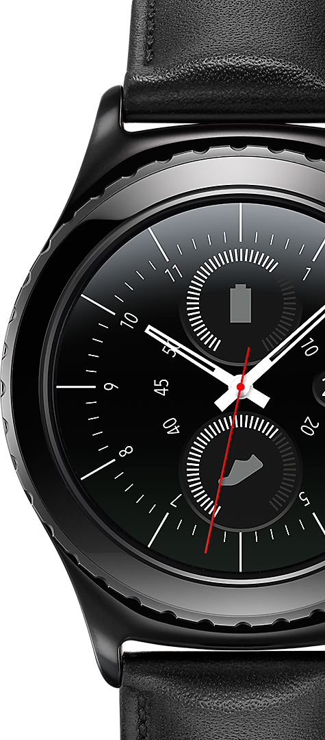 Imagem do Samsung Gear S2 de frente.
