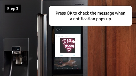 Press OK to check the message when a notification pops up
