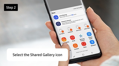 Select the Shared Gallery icon