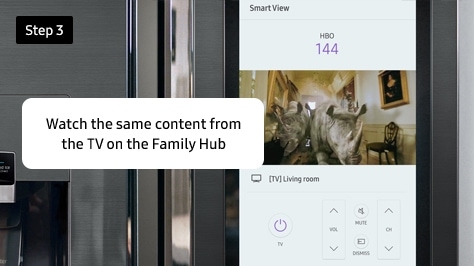 Step 3. Watch the same content from the TV on the Family Hub
