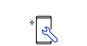 An icon for "Hardware repairs": a smartphone overlaid with a small wrench.
