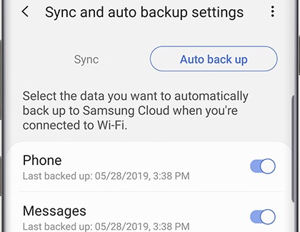 Automatically back up data on Samsung Cloud