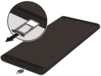 How do I insert a Nano SIM card into my Samsung Galaxy S9 (SM-G960W) or remove it?