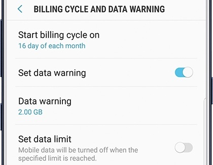 Data Usage Settings