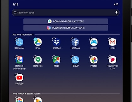 Add Apps or Files in Secure Folder