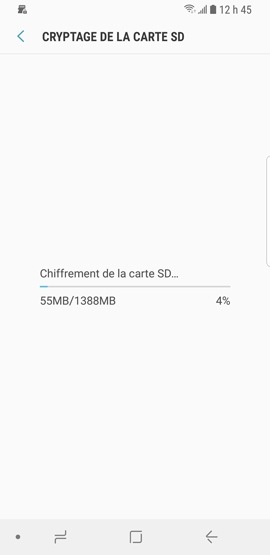 Galaxy S9 : Chiffrer la carte microSD (SM-G960W)