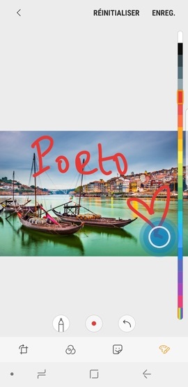 Galaxy S9 : Dessiner ou écrire sur une photo (SM-G960W)