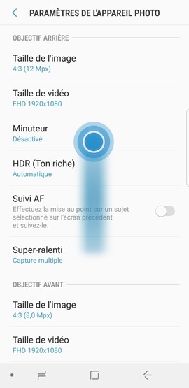 Galaxy S9 : Lancer rapidement l'application appareil photo (SM-G960W)