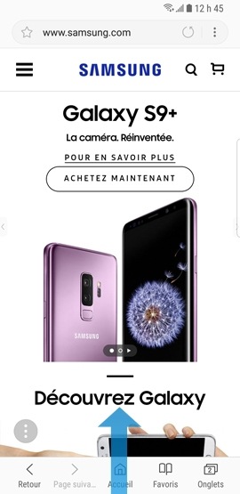 Galaxy S9 : Afficher ou masquer la barre de navigation (SM-G960W)