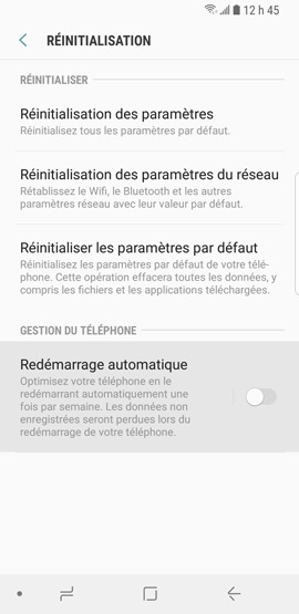 Galaxy S9+ : Redémarrage automatique (SM-G965W)