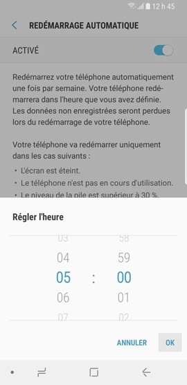 Galaxy S9+ : Redémarrage automatique (SM-G965W)