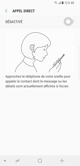 Galaxy S9+ : Fonction « appel direct » (SM-G965W)