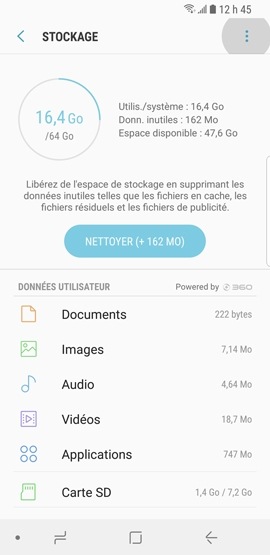 Galaxy S9+ : Formater la carte mémoire microSD (SM-G965W)