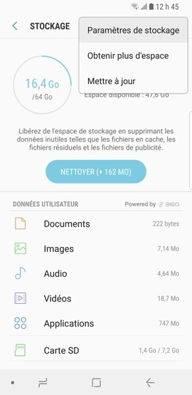 Galaxy S9+ : Formater la carte mémoire microSD (SM-G965W)