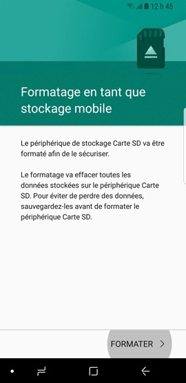 Galaxy S9+ : Formater la carte mémoire microSD (SM-G965W)