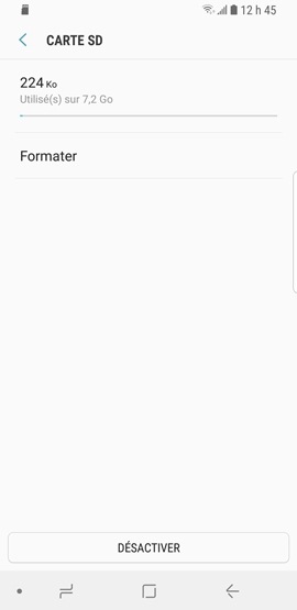 Galaxy S9+ : Formater la carte mémoire microSD (SM-G965W)