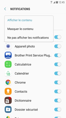 Galaxy J3 Prime : Notifications sur l'écran de verrouillage (SM-J327W)