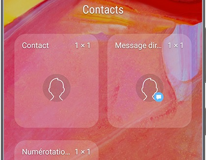 Ajouter un contact directement sur un écran d'accueil 3