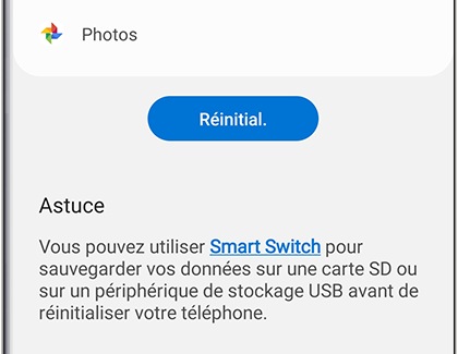 Réinitialiser les paramètres par défaut 3