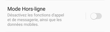 Activer le mode hors-ligne à partir du menu des paramètres 2