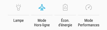 Désactiver le mode hors-ligne à partir du volet des raccourcis