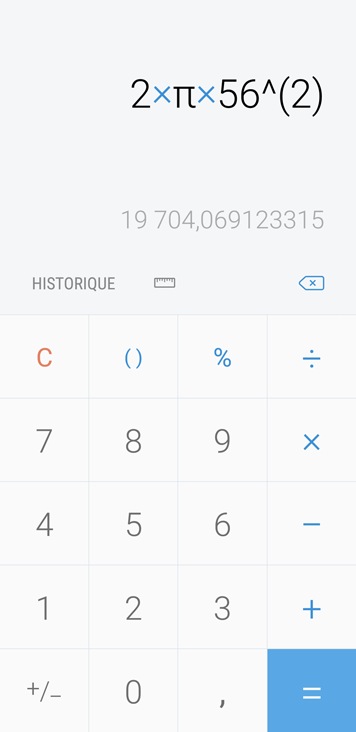 Utiliser l'application Calculatrice 1