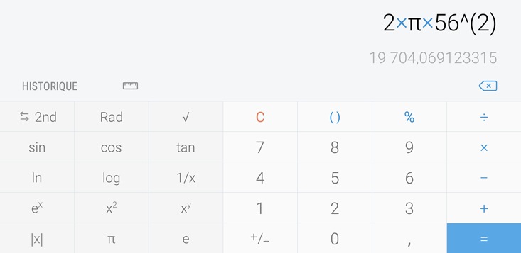 Utiliser l'application Calculatrice 2