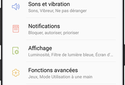 Galaxy S9+ - Régler la luminosité de l’écran (SM-G965W)