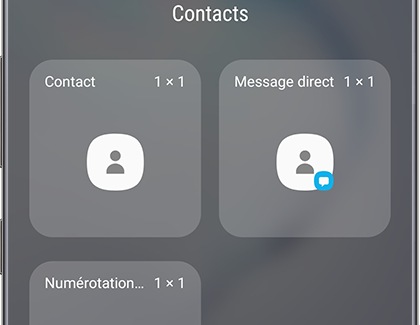 Ajouter un contact directement sur un écran d'accueil 3