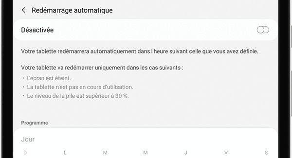Activer la fonction de redémarrage automatique 2