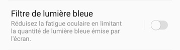 Activer le filtre de lumière bleue 2