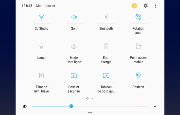 Activer le filtre de lumière bleue 8