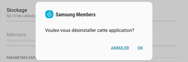 Désinstaller une application préalablement téléchargée 6