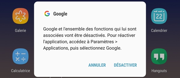 Désactiver une application préinstallée 2