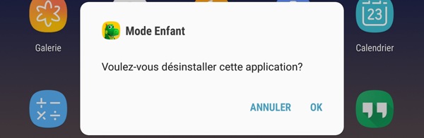 Désinstaller une application préalablement téléchargée 2