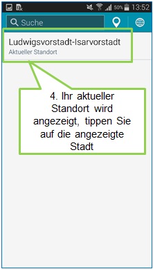 Das Wetterwidget auf dem Startbildschirm zeigt nicht die gewählten Informationen.