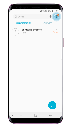 Galaxy S9 plus, Kopie-Funktion fuer Nachrichten, weitere Optionen