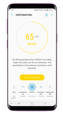 Samsung Galaxy S9/S9 plus, Speicher oeffnen