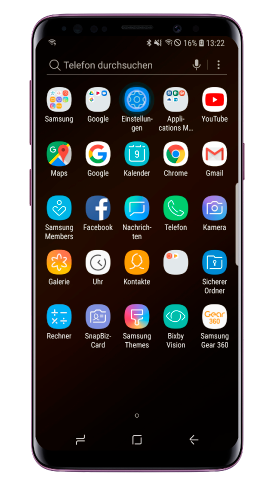 Samsung Galaxy S9/ S9 plus, Einstellungen