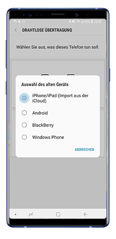 Wählen Sie iPhone/iPad aus