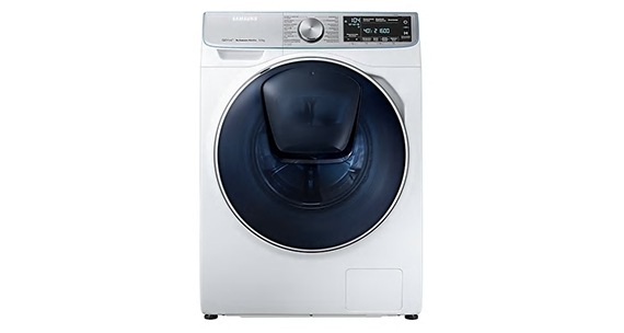 Frontansicht von der Samsung Waschmaschine WW10M86DQOA/EU in grafit.