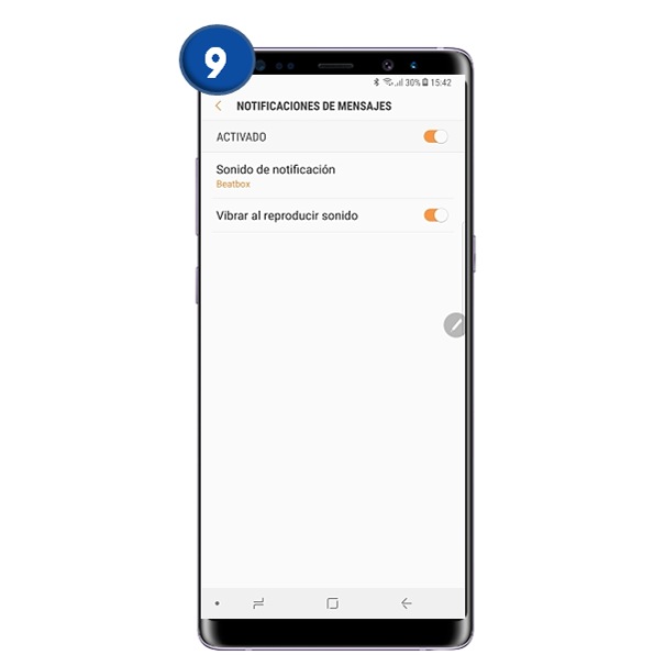 Galaxy Note 8 - ¿Cómo cambiar el sonido de las notificaciones?