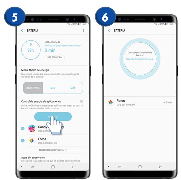 Galaxy Note8: ¿Qué es y cómo activar control de energía de aplicaciones?