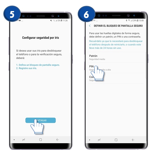 Galaxy Note8: ¿Qué es y cómo activar el bloqueo por iris?