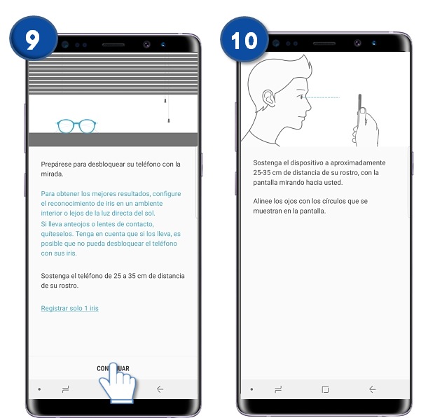 Galaxy Note8: ¿Qué es y cómo activar el bloqueo por iris?