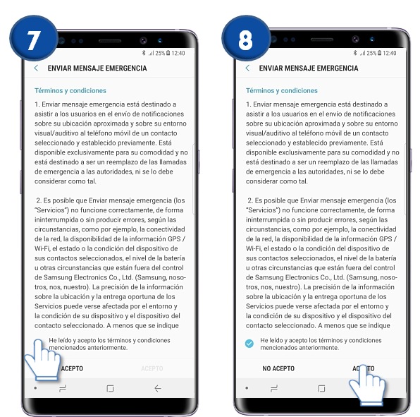 Galaxy Note8: ¿Qué es y cómo activar el mensaje de emergencia?