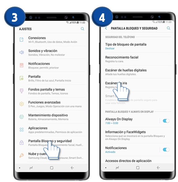Galaxy Note8: ¿Qué es y cómo añadir una máscara al iris?