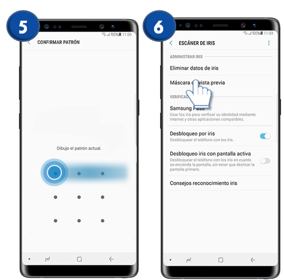 Galaxy Note8: ¿Qué es y cómo añadir una máscara al iris?
