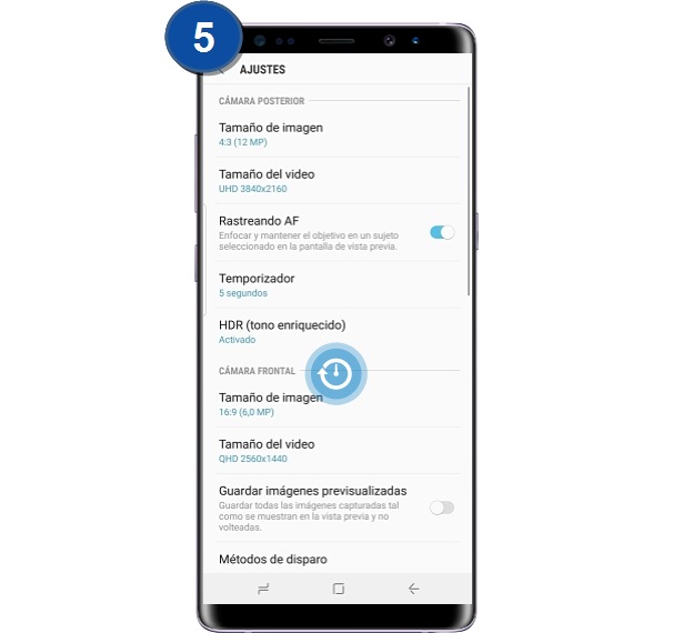 alaxy Note8: ¿Qué es y como ajustar el tamaño de vídeo frontal?