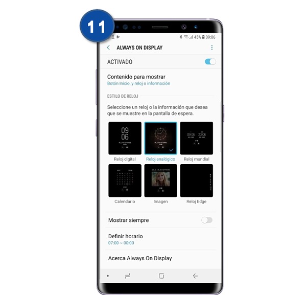 Galaxy Note 8 : ¿Qué es y cómo personalizar Always On Display?